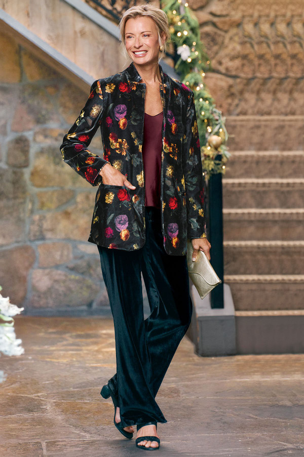 Aria Velvet Wide Leg Pants I