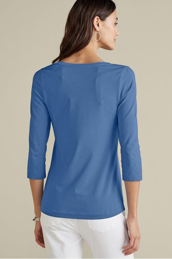 Soft Essential™ Supima® 3/4 Sleeve Tee I