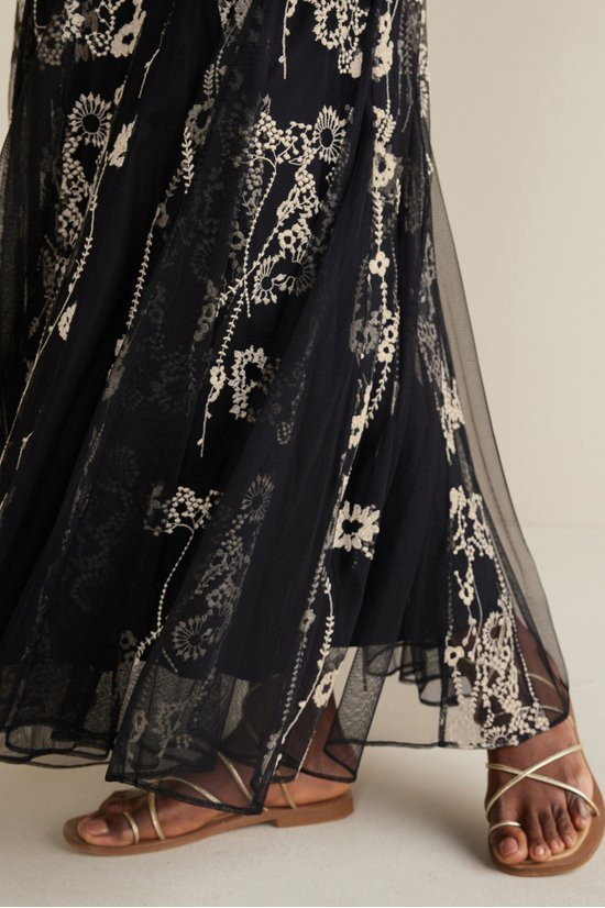 Leatrice Embroidered Maxi Skirt