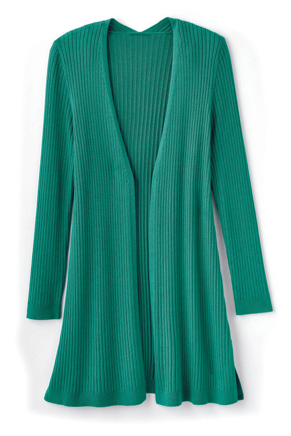 Soft Essential™ Ribbed Long Cardi