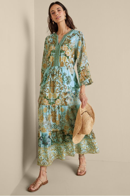baroque print maxi dress Baroque Floral Print Ruched Bust Padded Cami Maxi Dress
