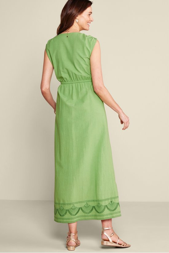 Ailsa Maxi Dress in Navy Cotton Linen Blend