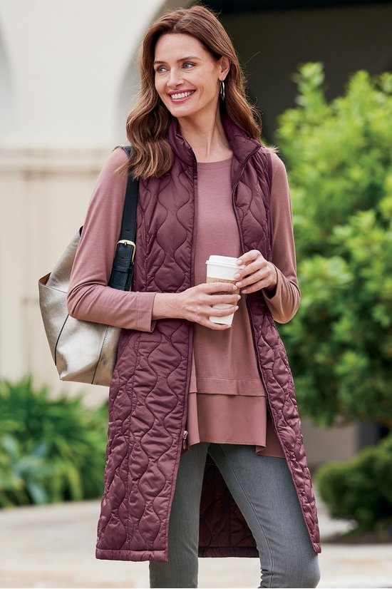 ジャケット・アウター HYKE QUILTED LONG VEST HYKE(ハイク)】 QUILTED LONG VEST