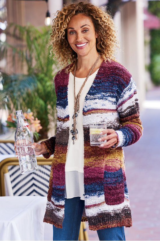Painted Skies Boucle Cardigan