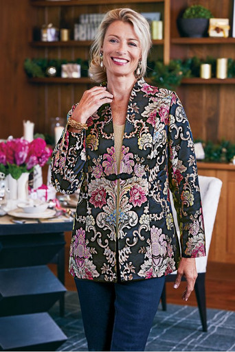 れみ　ACKA flower jacquard jacket れみ ACKA flower jacquard jacket れみ ACKA flower jacquard