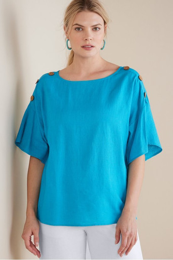 ANDREA ROLLNECK CROPPED ALPACA PULLOVER - SEAFOAM GREEN