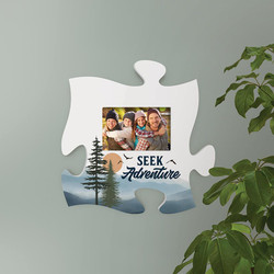 Lake & Lodge Collection Puzzle Pieces Photo Frame - Seek Adventure