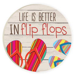 Coastal Collection Car Coaster - Life Is Better In Flip Flops