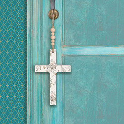 Hanging Cross - Floral