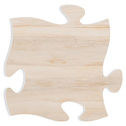 Light Faux Wood Puzzle Plaque