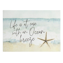 Happiness Comes In Waves Word Block - Life Is At Ease