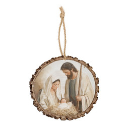 Holy Family Barky Ornament - Holy Family