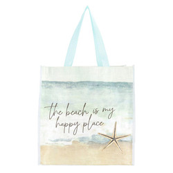 Happiness Comes In Waves Reusable Shopping Bag - The Beach Is My Happy Place