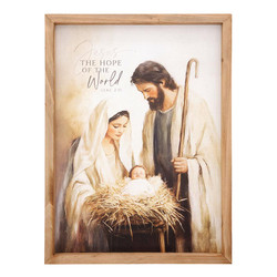 Holy Family Framed Linen - Jesus the Hope