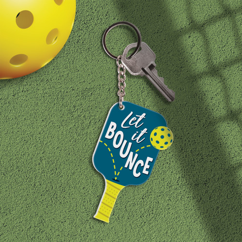 Pickleball Keychain - Let It Bounce