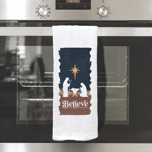 Christmas Tea Towel - Believe