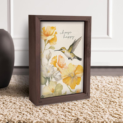 Framed Linen Art - Choose Happy