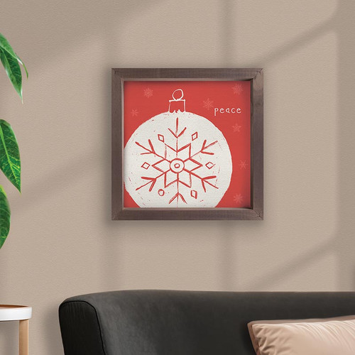 Peace Love, Joy Collection Framed Linen Art - Peace