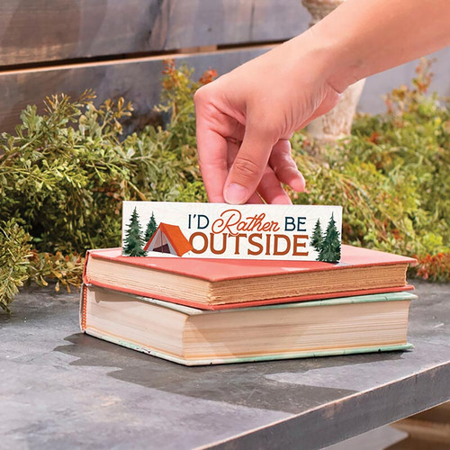 Lake & Lodge Collection Hanging Sign - I'd Rather Be Outside