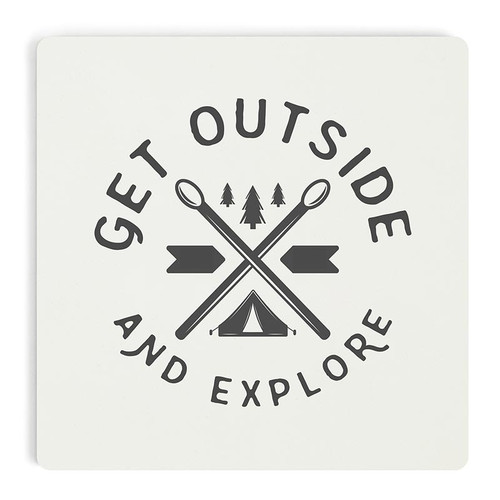 Lake & Lodge Collection Coaster - Get Outside