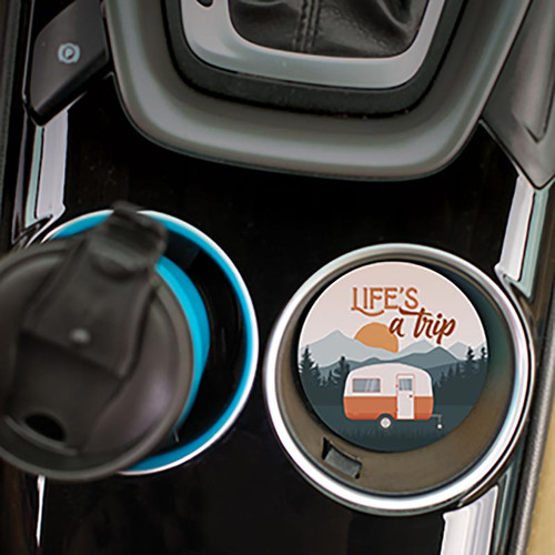 Lake And Lodge Collection Car Coasters (Retail Pack) - Life's A Trip