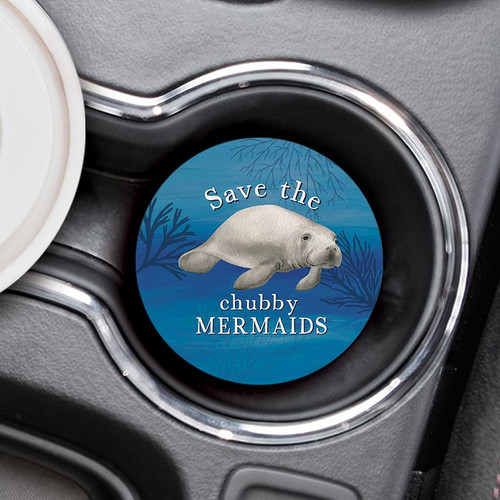 Coastal Collection Car Coaster - Save The Chubby Mermaids