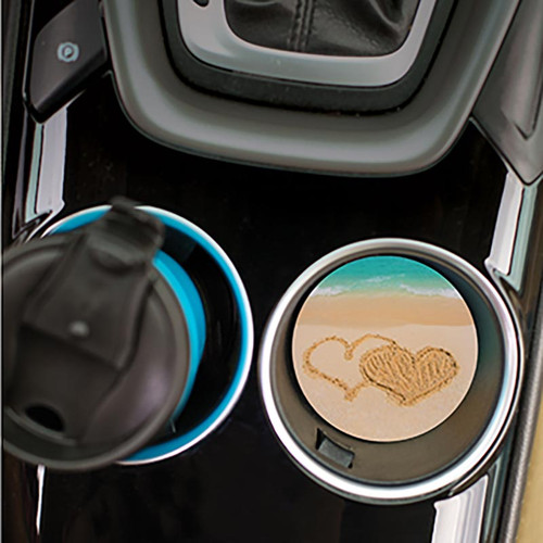 Coastal Collection Car Coasters (Retail Pack) - Sand Hearts