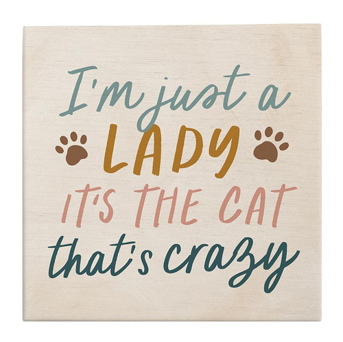 Paw Prints Word Block - I'm Just A Lady
