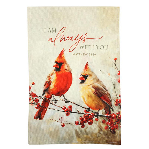 Premier Cardinal Garden Flag - I Am Always With You