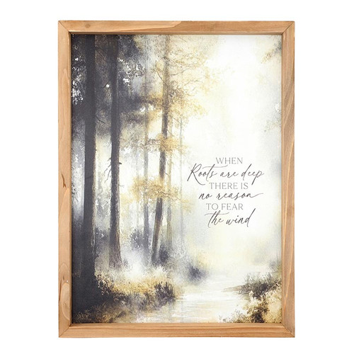 It Is Well With My Soul Framed Linen - When Roots Are Deep