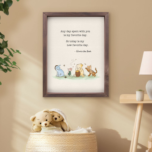 Winnie The Pooh Collection Framed Art - Any Day Spent With You