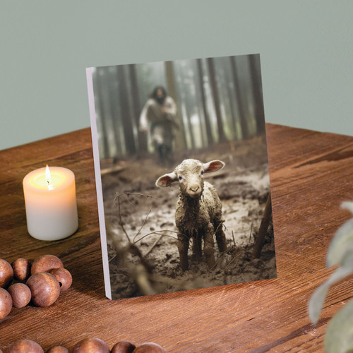 I Am Found Collection Easel Block - Lamb