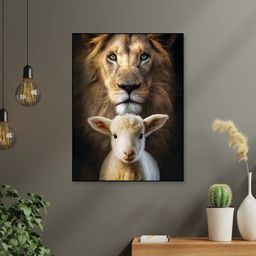 Art Print - Lion With Lamb