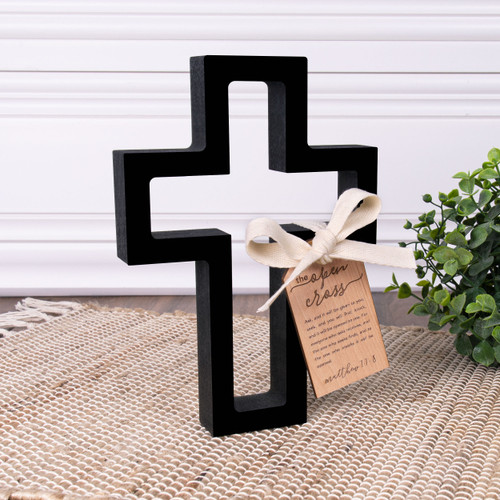 The Open Cross Collection - Black Open Cross - 8"H