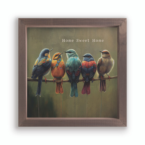 Framed Linen Art - Home Sweet Home
