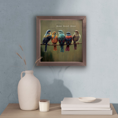 Framed Linen Art - Home Sweet Home