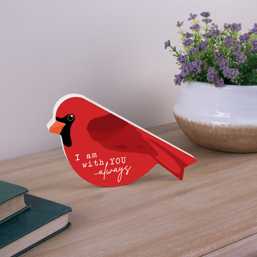 Birds Of A Feather Collection Bird Shape Sign - I Am With You Always