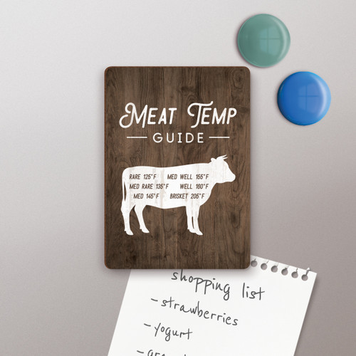 Wood Magnet - Meat Temp Beef