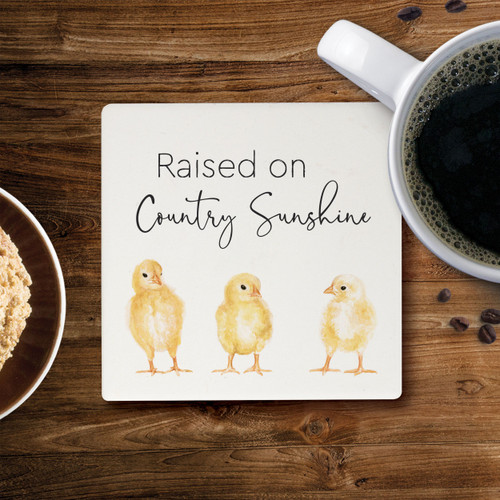Ceramic Coasters - Raised On Country Sunshine