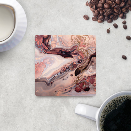 Pink & White Geode Coaster