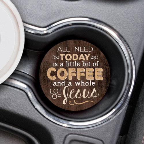 Ceramic Car Coaster - Coffee Jesus