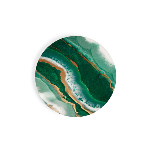 Ceramic Car Coasters (Retail Pack) - Green Marble