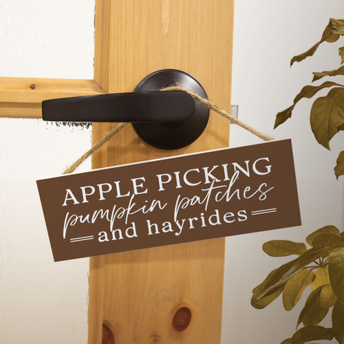 Fall Feels Collection Hanging Sign - Apple Picking