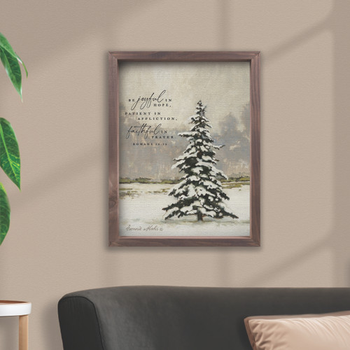 Festive Farmhouse Collection Framed Linen Art - Be Joyful In Hope