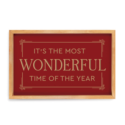 Carved Christmas Collection Framed Art - It's The Most Wonderful Time Of The Year