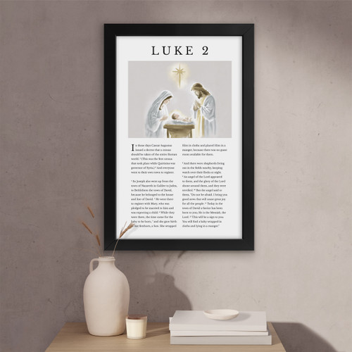 Scripture Christmas Book Art - Luke 2