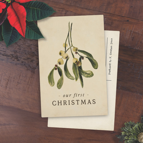 Wooden Postcards - Our First Christmas