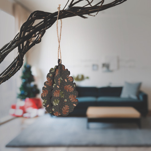 3D Ornament - Leaf Pattern Pine Cone