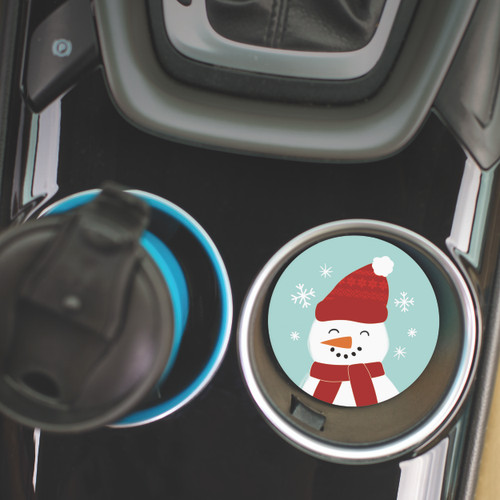 Christmas Car Coasters (Retail Pack) - Snowman