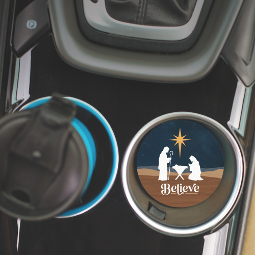 Christmas Car Coasters (Retail Pack) - Believe
